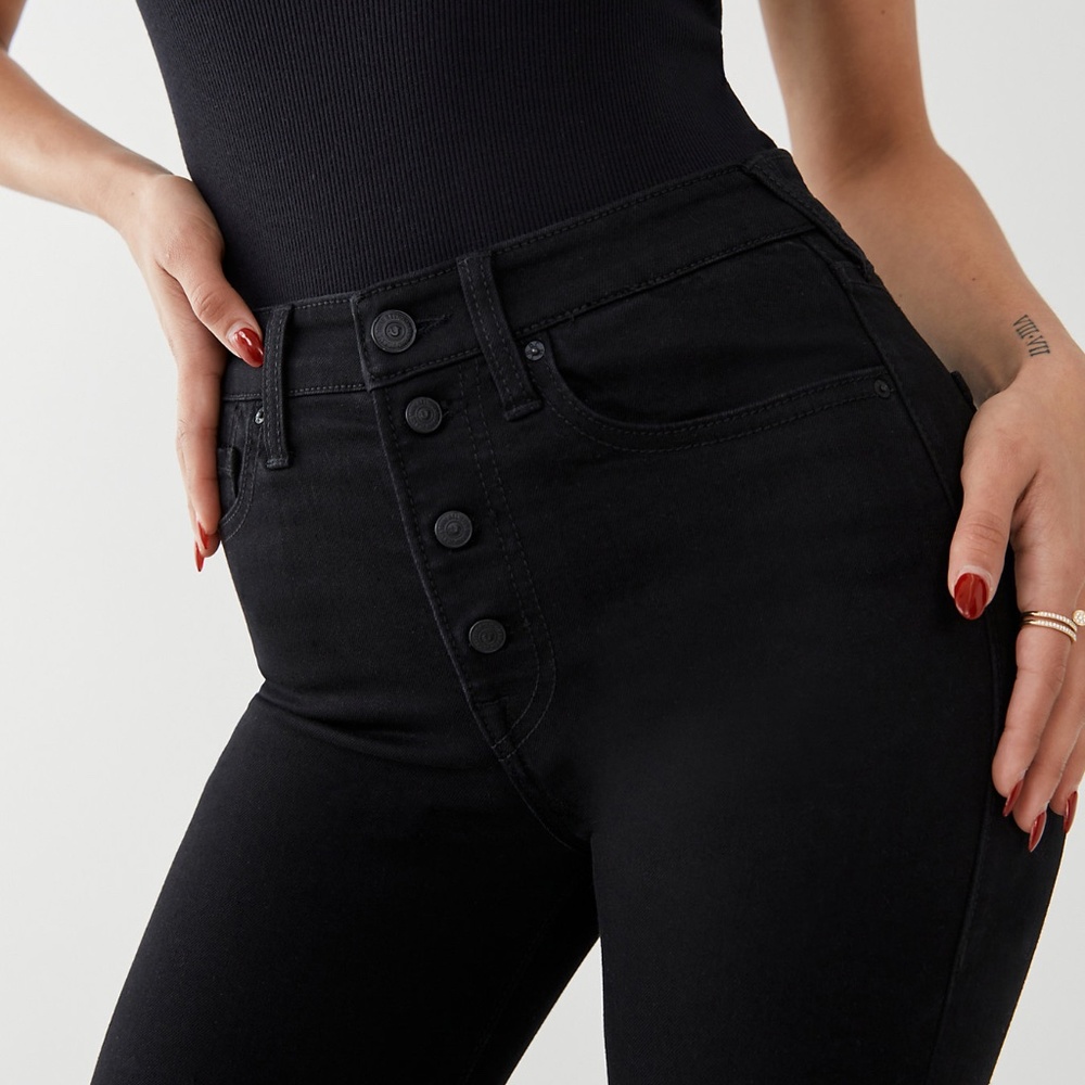 NWT True Religion Black High Rise Skinny Jeans - Picture 3 of 14